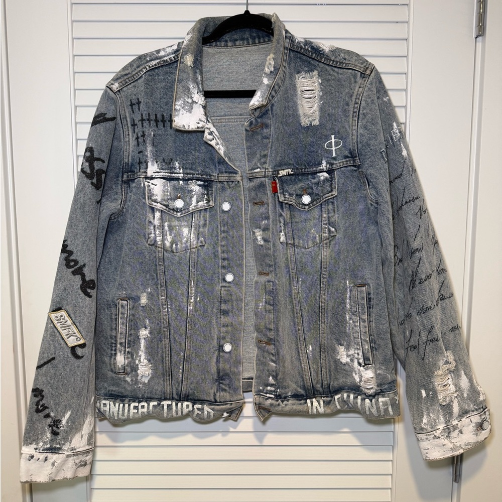 SMFK Denim Jacket Elegant Middle Class